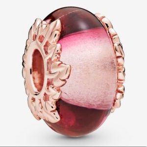 Pandora Murano Charm with Rose Gold Accents